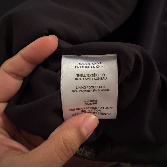 Theory lamb leather striped tank top - Picture 4 of 4